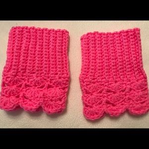 Crocheted boot cuffs